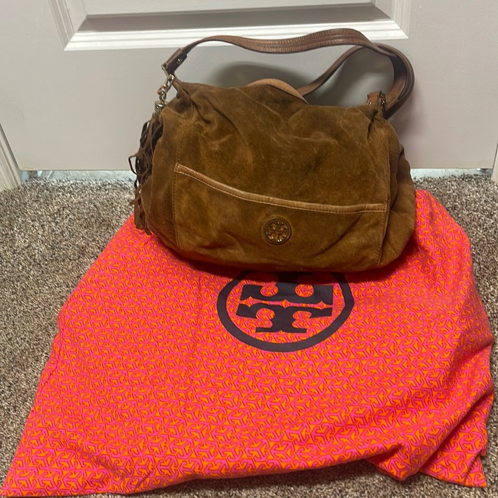 Tory Burch suede bag